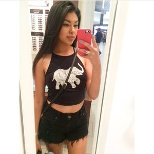 Black high waisted shorts